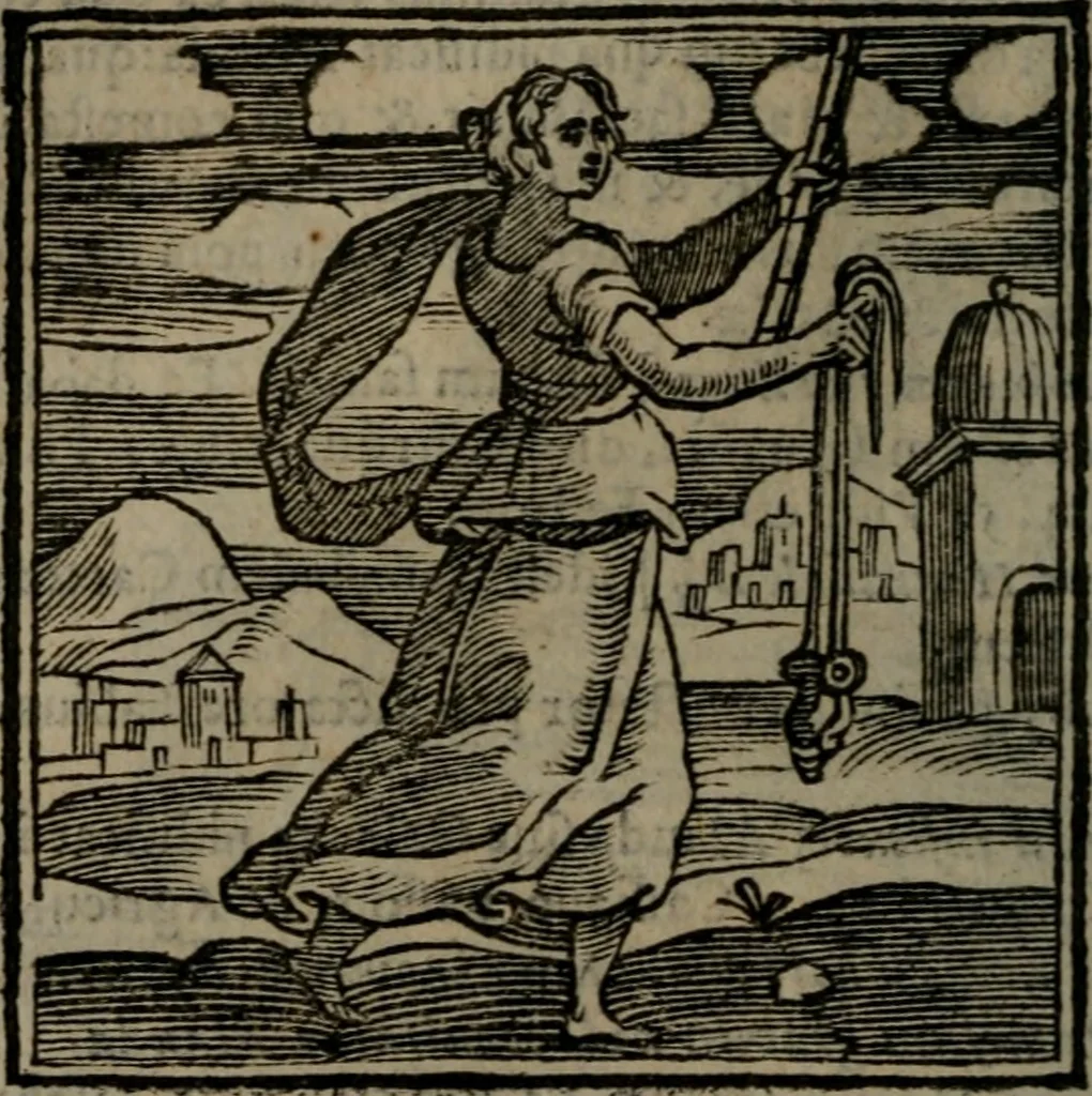 An illustration from Emblemata v. cl. Andreae Alciati : cu imaginibus plerisque restitutis ad mentem auctoris, 1618, leaf 107