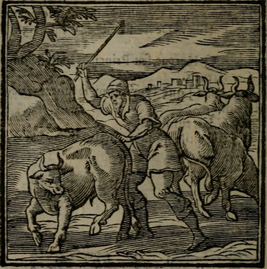 An illustration from Emblemata v. cl. Andreae Alciati : cu imaginibus plerisque restitutis ad mentem auctoris, 1618, leaf 121