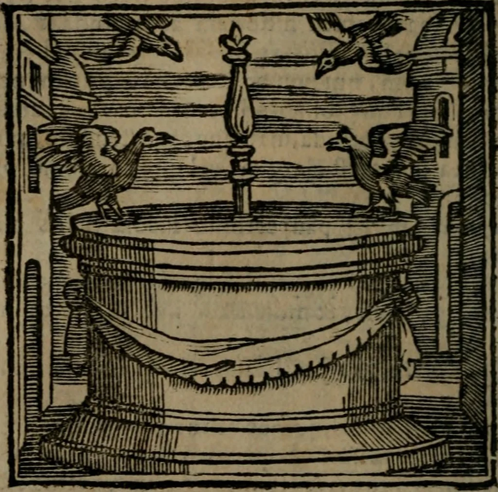 An illustration from Emblemata v. cl. Andreae Alciati : cu imaginibus plerisque restitutis ad mentem auctoris, 1618, leaf 129