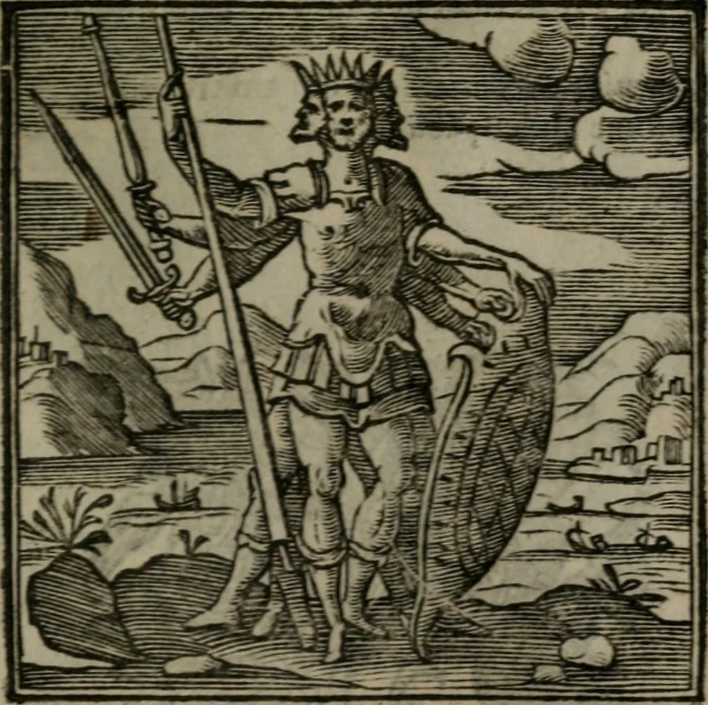 An illustration from Emblemata v. cl. Andreae Alciati : cu imaginibus plerisque restitutis ad mentem auctoris, 1618, leaf 132