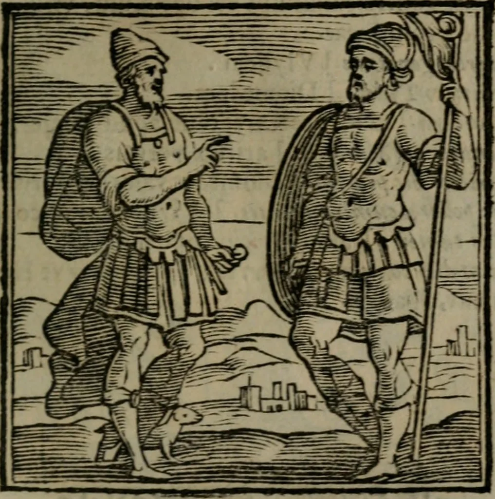 An illustration from Emblemata v. cl. Andreae Alciati : cu imaginibus plerisque restitutis ad mentem auctoris, 1618, leaf 134