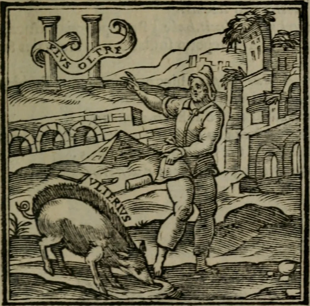 An illustration from Emblemata v. cl. Andreae Alciati : cu imaginibus plerisque restitutis ad mentem auctoris, 1618, leaf 142