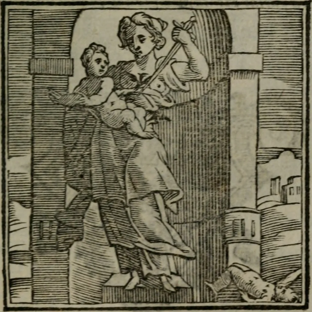 An illustration from Emblemata v. cl. Andreae Alciati : cu imaginibus plerisque restitutis ad mentem auctoris, 1618, leaf 156