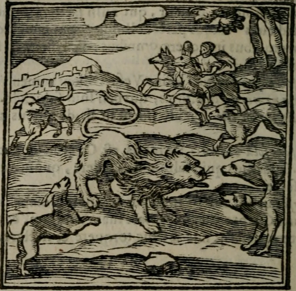An illustration from Emblemata v. cl. Andreae Alciati : cu imaginibus plerisque restitutis ad mentem auctoris, 1618, leaf 169