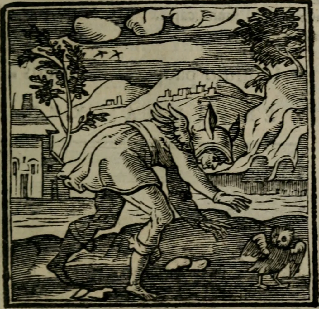 An illustration from Emblemata v. cl. Andreae Alciati : cu imaginibus plerisque restitutis ad mentem auctoris, 1618, leaf 172