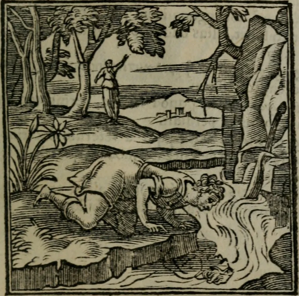 An illustration from Emblemata v. cl. Andreae Alciati : cu imaginibus plerisque restitutis ad mentem auctoris, 1618, leaf 178