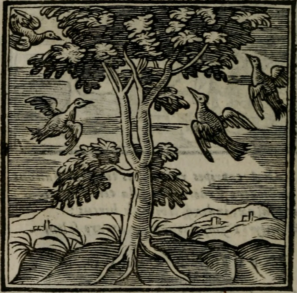 An illustration from Emblemata v. cl. Andreae Alciati : cu imaginibus plerisque restitutis ad mentem auctoris, 1618, leaf 185