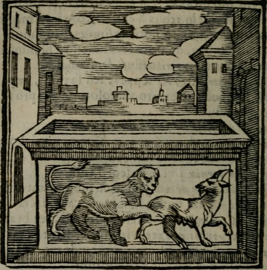 An illustration from Emblemata v. cl. Andreae Alciati : cu imaginibus plerisque restitutis ad mentem auctoris, 1618, leaf 187