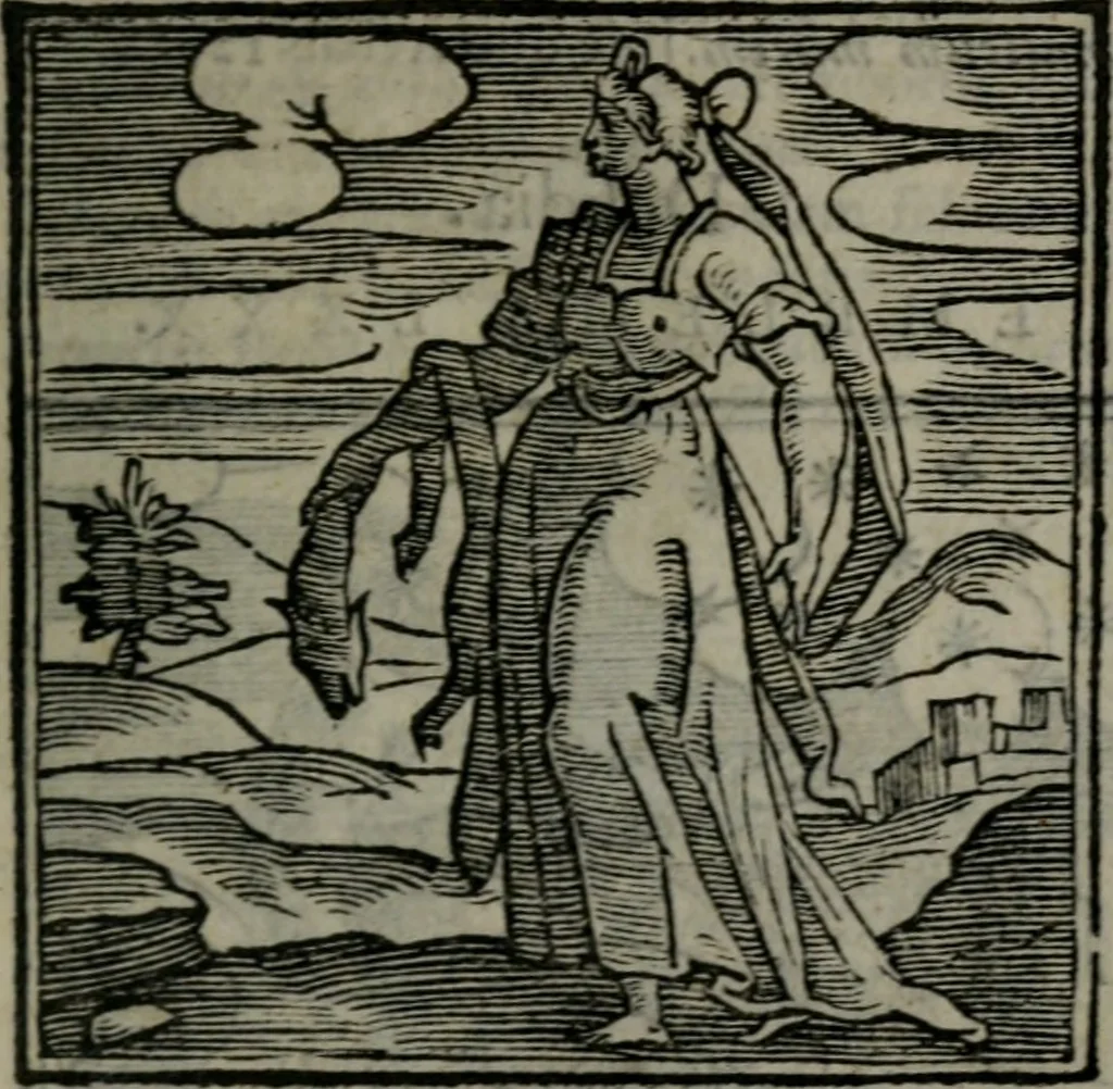 An illustration from Emblemata v. cl. Andreae Alciati : cu imaginibus plerisque restitutis ad mentem auctoris, 1618, leaf 196