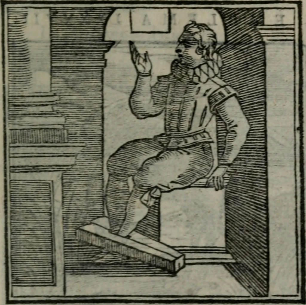 An illustration from Emblemata v. cl. Andreae Alciati : cu imaginibus plerisque restitutis ad mentem auctoris, 1618, leaf 206