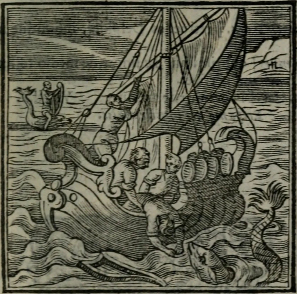 An illustration from Emblemata v. cl. Andreae Alciati : cu imaginibus plerisque restitutis ad mentem auctoris, 1618, leaf 210
