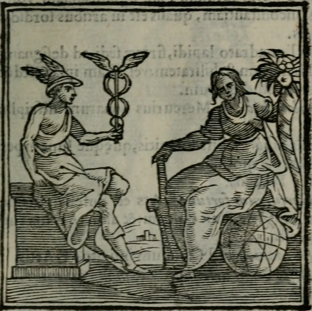 An illustration from Emblemata v. cl. Andreae Alciati : cu imaginibus plerisque restitutis ad mentem auctoris, 1618, leaf 226