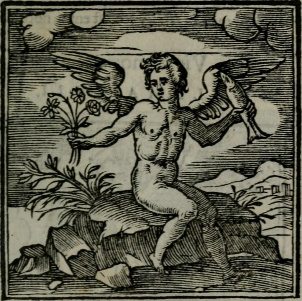 An illustration from Emblemata v. cl. Andreae Alciati : cu imaginibus plerisque restitutis ad mentem auctoris, 1618, leaf 240