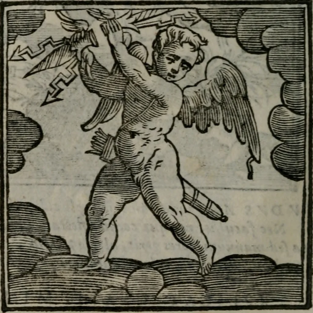 An illustration from Emblemata v. cl. Andreae Alciati : cu imaginibus plerisque restitutis ad mentem auctoris, 1618, leaf 241