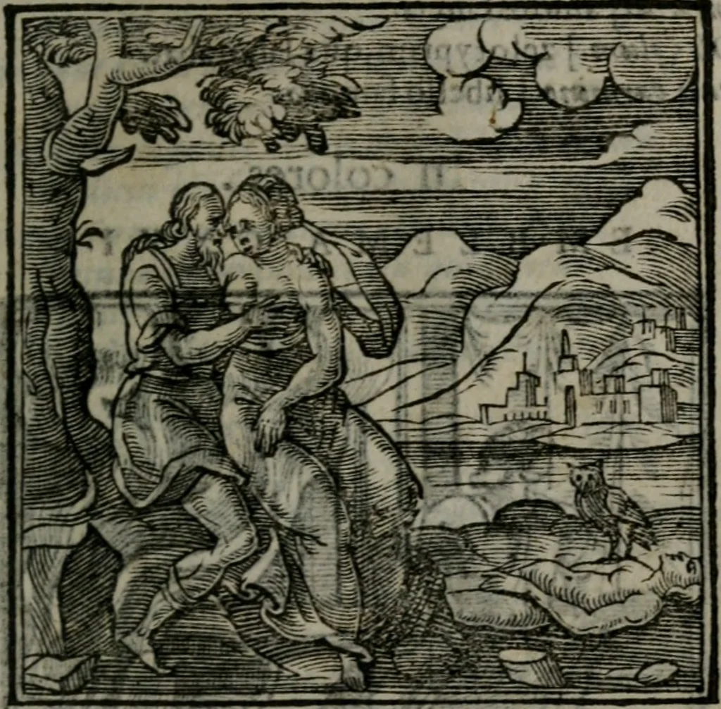 An illustration from Emblemata v. cl. Andreae Alciati : cu imaginibus plerisque restitutis ad mentem auctoris, 1618, leaf 244