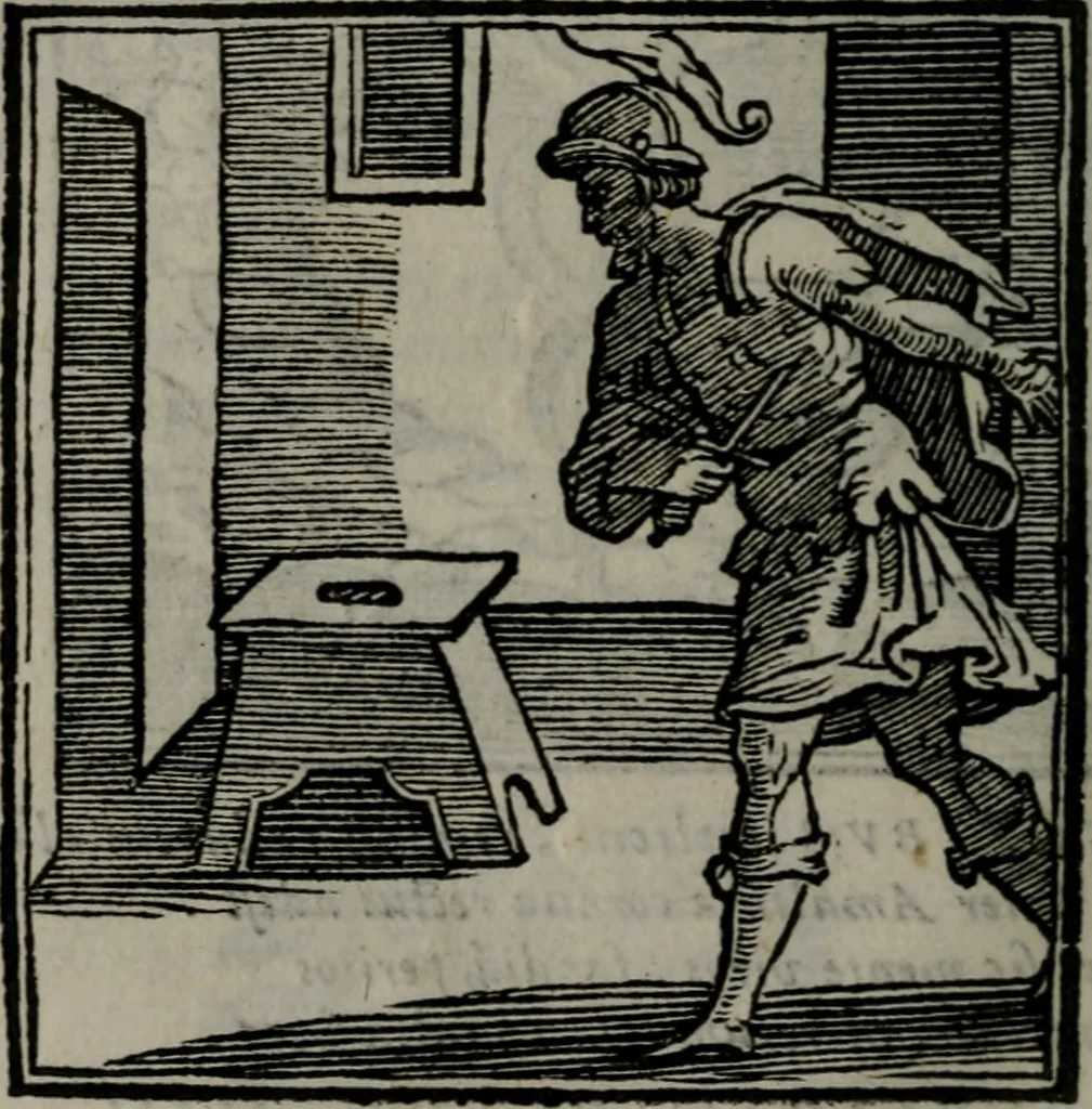 An illustration from Emblemata v. cl. Andreae Alciati : cu imaginibus plerisque restitutis ad mentem auctoris, 1618, leaf 249