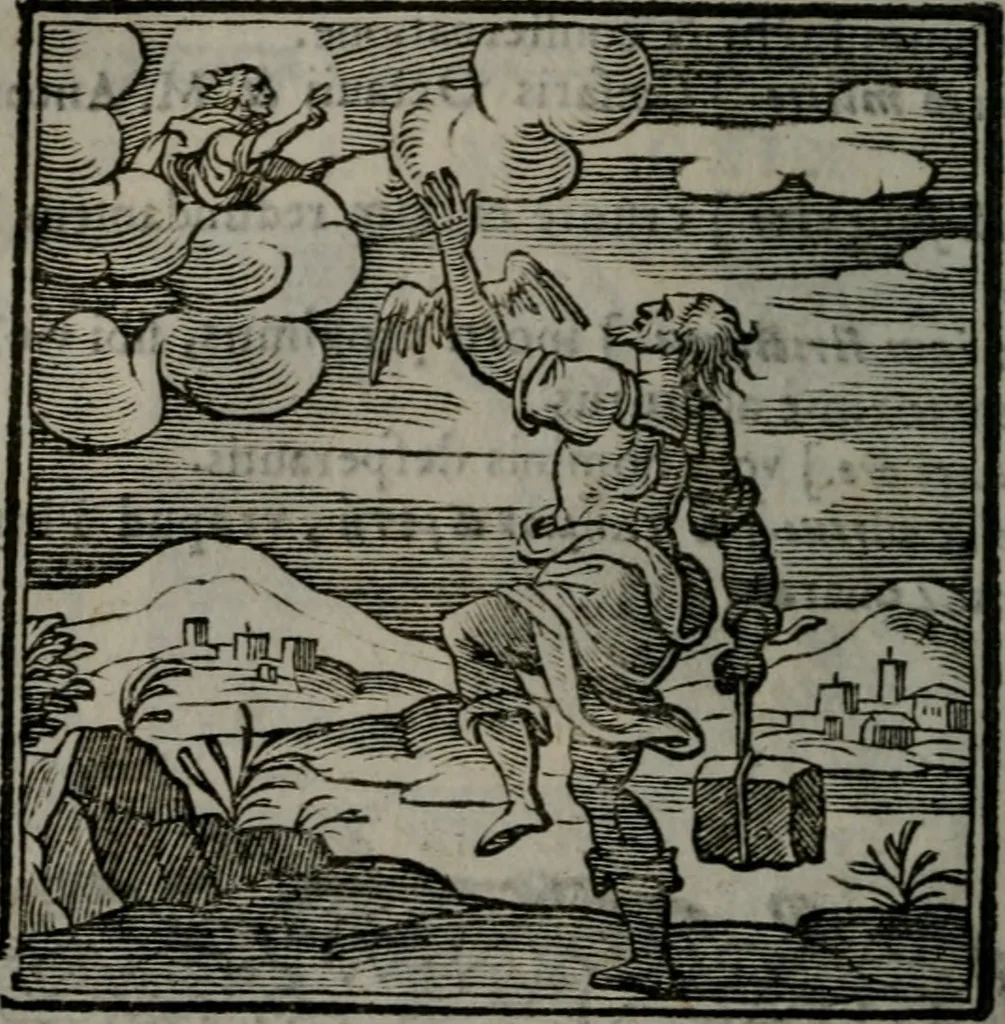 An illustration from Emblemata v. cl. Andreae Alciati : cu imaginibus plerisque restitutis ad mentem auctoris, 1618, leaf 251