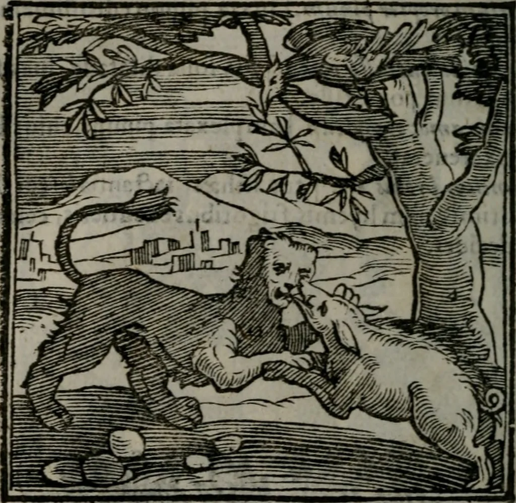An illustration from Emblemata v. cl. Andreae Alciati : cu imaginibus plerisque restitutis ad mentem auctoris, 1618, leaf 259