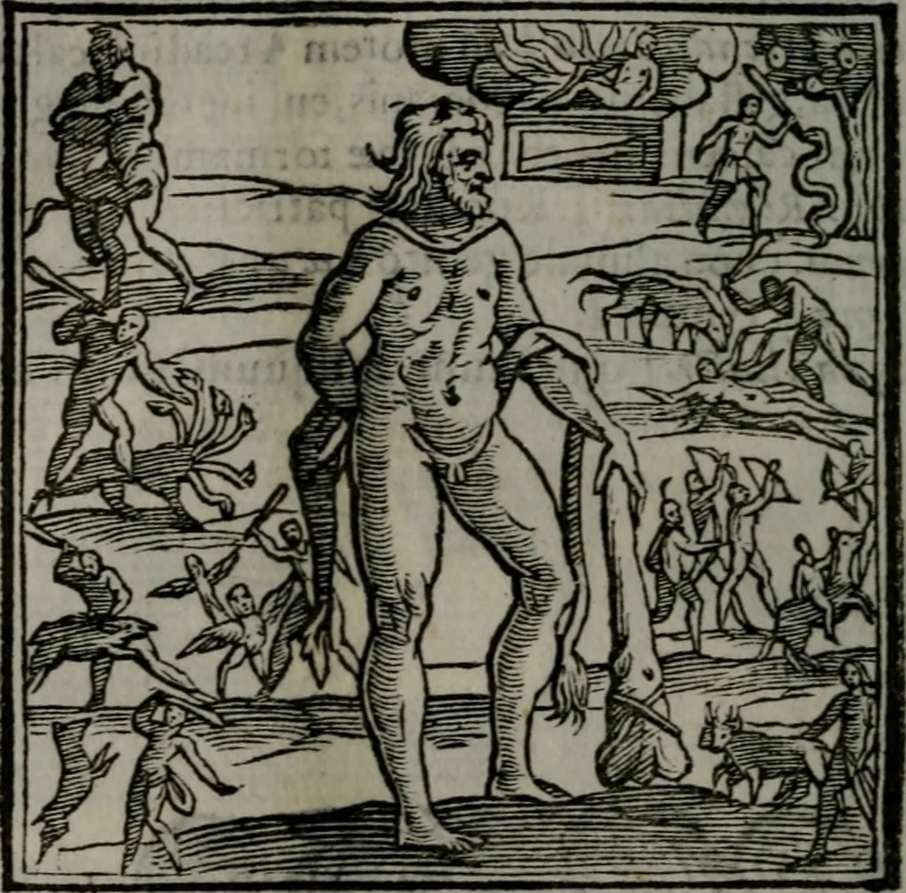 An illustration from Emblemata v. cl. Andreae Alciati : cu imaginibus plerisque restitutis ad mentem auctoris, 1618, leaf 281