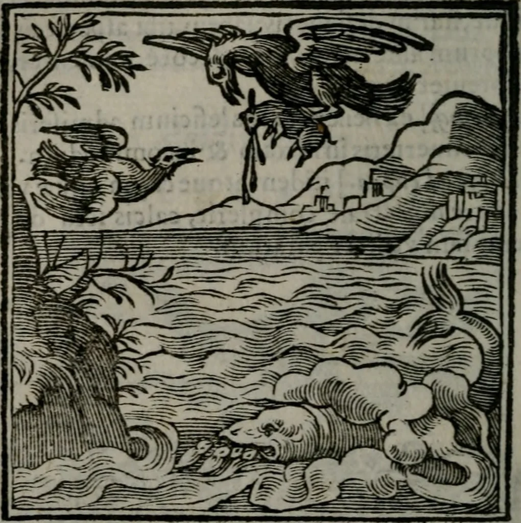 An illustration from Emblemata v. cl. Andreae Alciati : cu imaginibus plerisque restitutis ad mentem auctoris, 1618, leaf 289