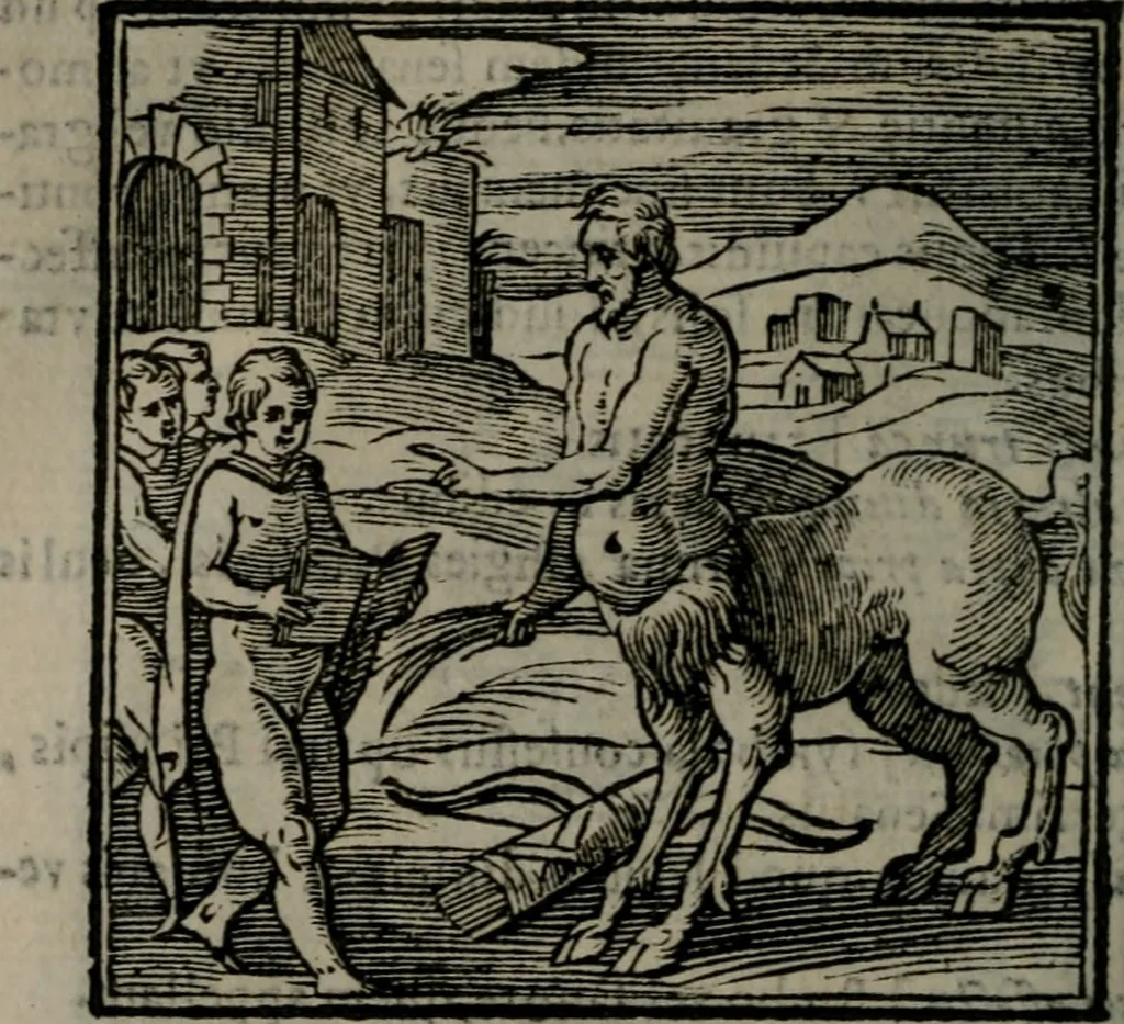 An illustration from Emblemata v. cl. Andreae Alciati : cu imaginibus plerisque restitutis ad mentem auctoris, 1618, leaf 297