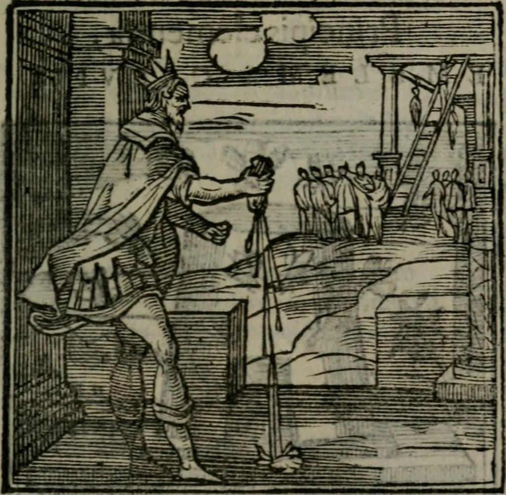 An illustration from Emblemata v. cl. Andreae Alciati : cu imaginibus plerisque restitutis ad mentem auctoris, 1618, leaf 300