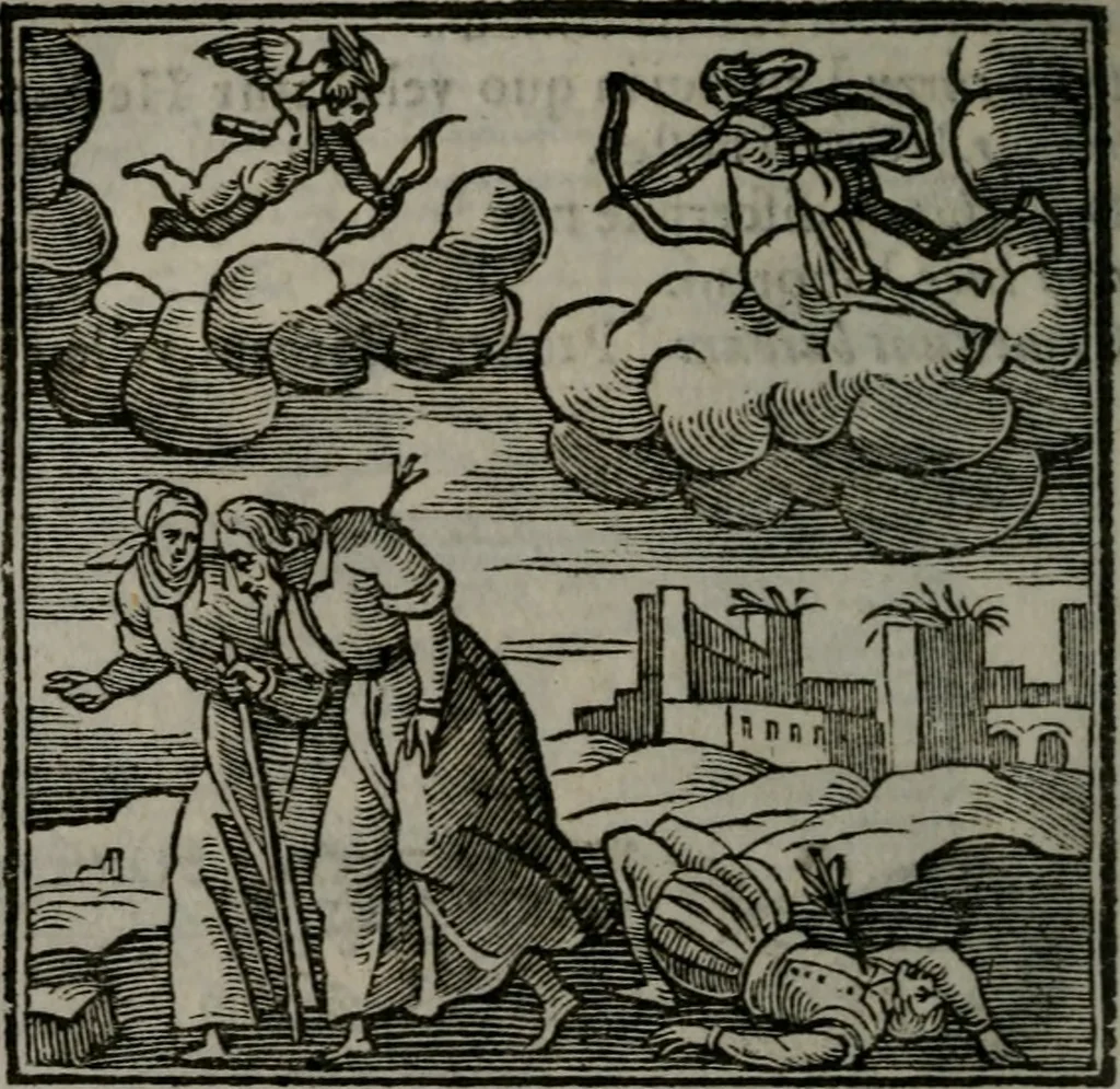 An illustration from Emblemata v. cl. Andreae Alciati : cu imaginibus plerisque restitutis ad mentem auctoris, 1618, leaf 311