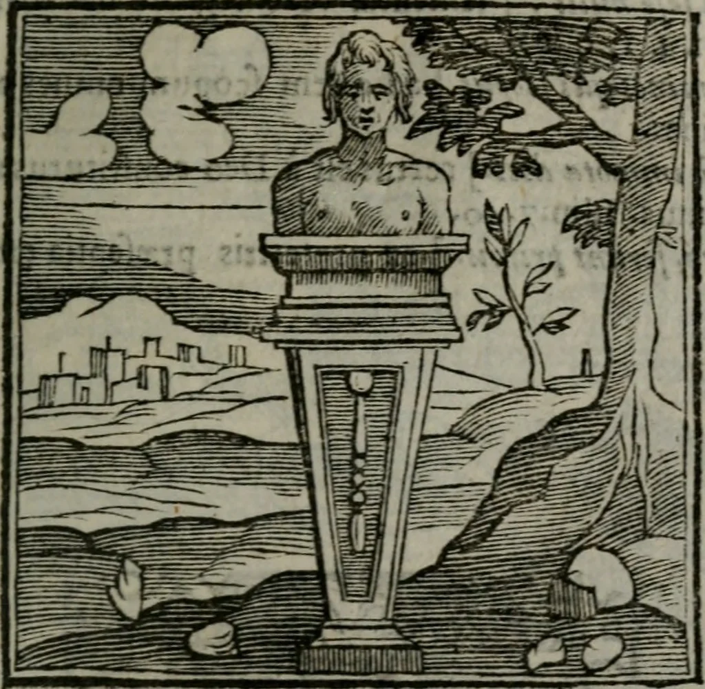 An illustration from Emblemata v. cl. Andreae Alciati : cu imaginibus plerisque restitutis ad mentem auctoris, 1618, leaf 316