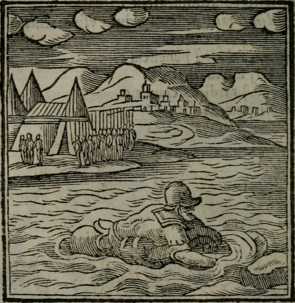 An illustration from Emblemata v. cl. Andreae Alciati : cu imaginibus plerisque restitutis ad mentem auctoris, 1618, leaf 323