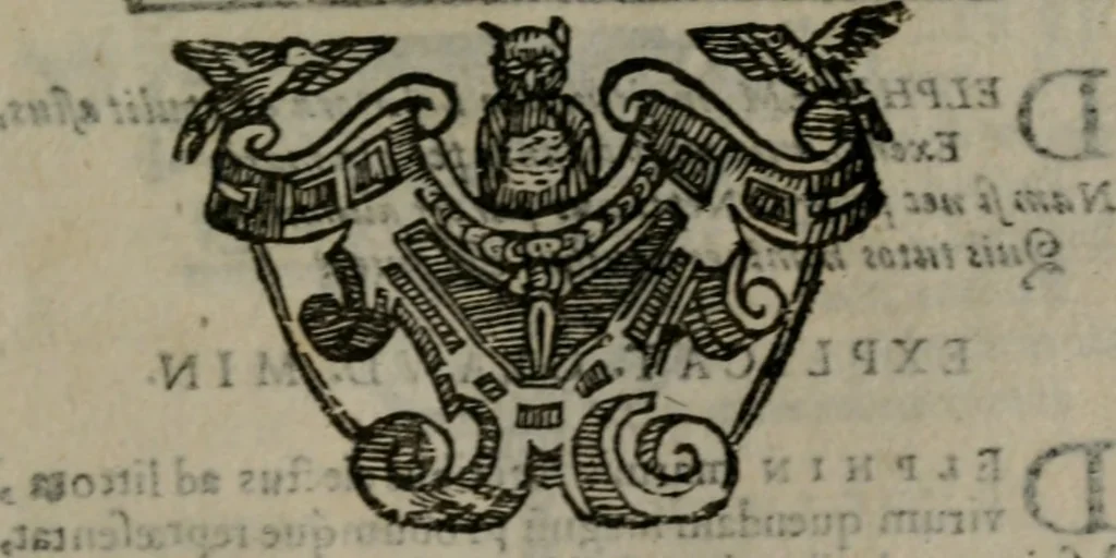 An illustration from Emblemata v. cl. Andreae Alciati : cu imaginibus plerisque restitutis ad mentem auctoris, 1618, leaf 330