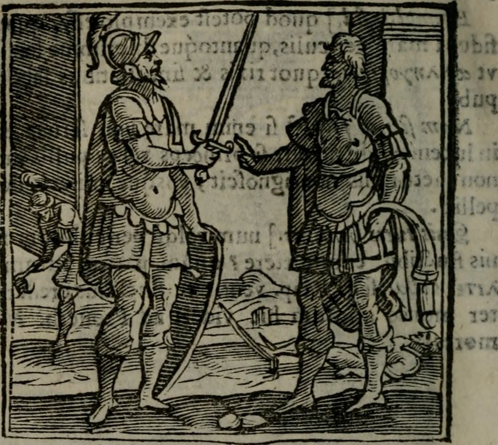 An illustration from Emblemata v. cl. Andreae Alciati : cu imaginibus plerisque restitutis ad mentem auctoris, 1618, leaf 333
