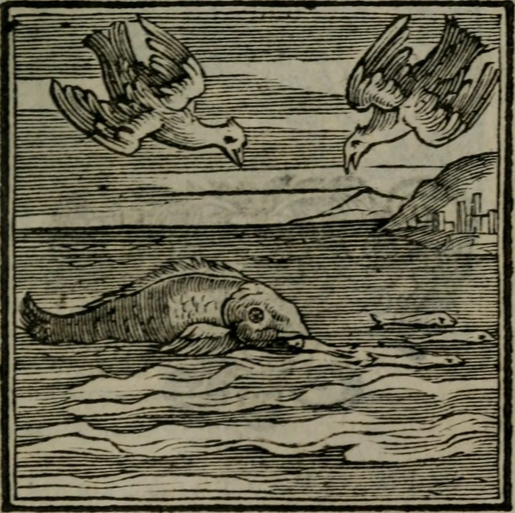 An illustration from Emblemata v. cl. Andreae Alciati : cu imaginibus plerisque restitutis ad mentem auctoris, 1618, leaf 336