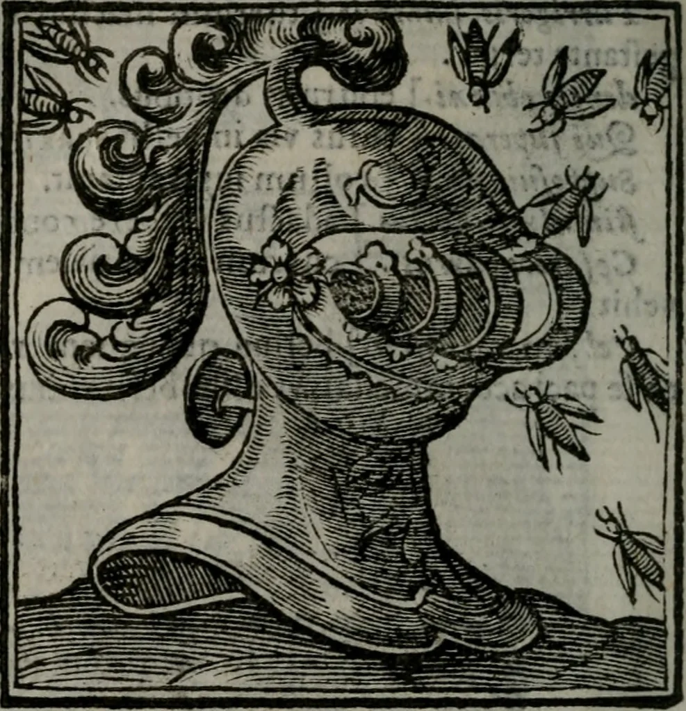 An illustration from Emblemata v. cl. Andreae Alciati : cu imaginibus plerisque restitutis ad mentem auctoris, 1618, leaf 351
