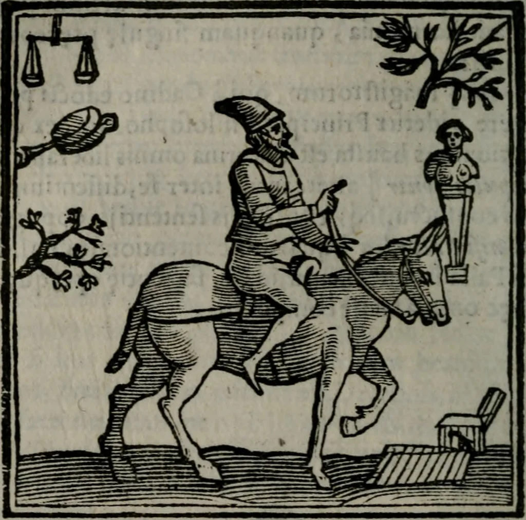 An illustration from Emblemata v. cl. Andreae Alciati : cu imaginibus plerisque restitutis ad mentem auctoris, 1618, leaf 369