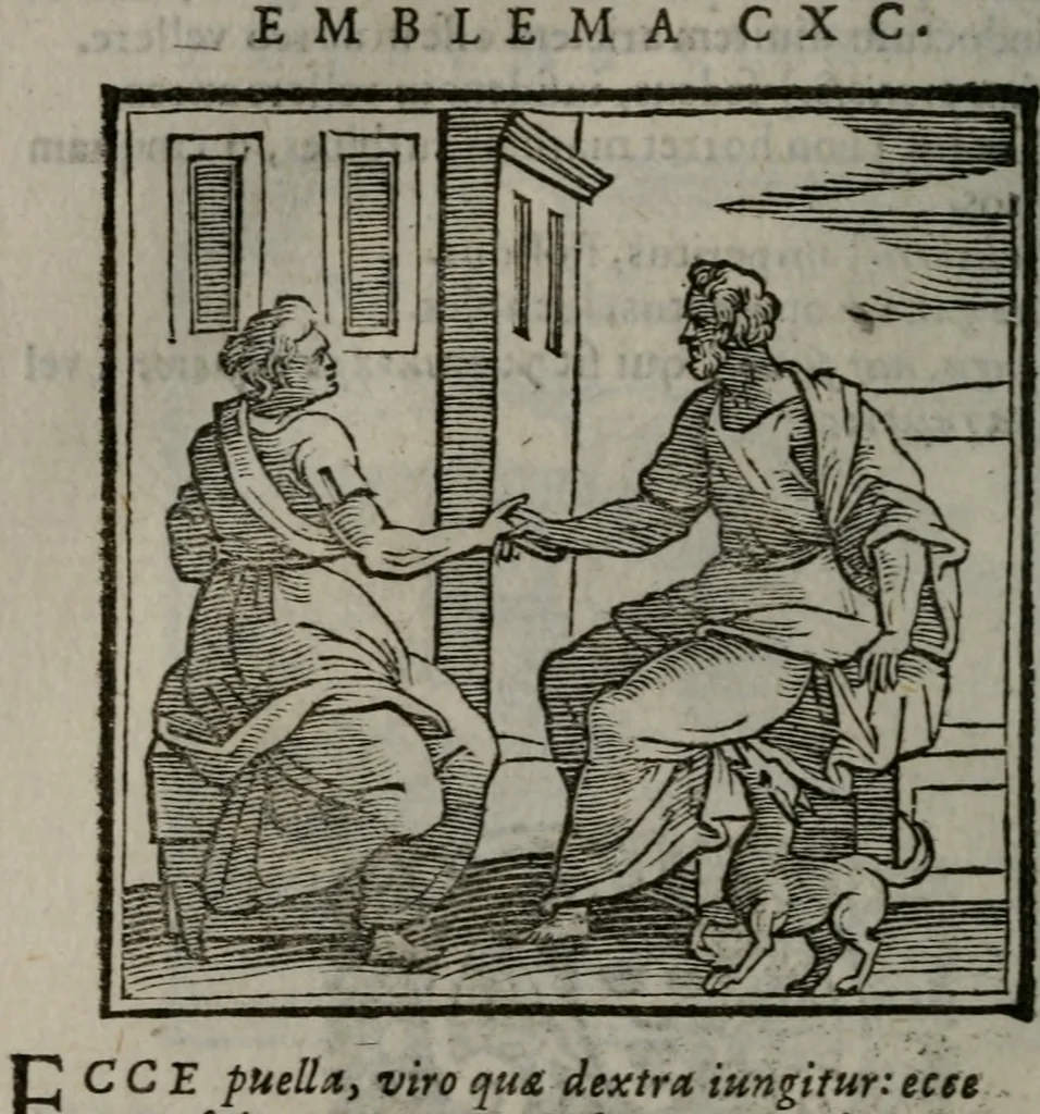 An illustration from Emblemata v. cl. Andreae Alciati : cu imaginibus plerisque restitutis ad mentem auctoris, 1618, leaf 379