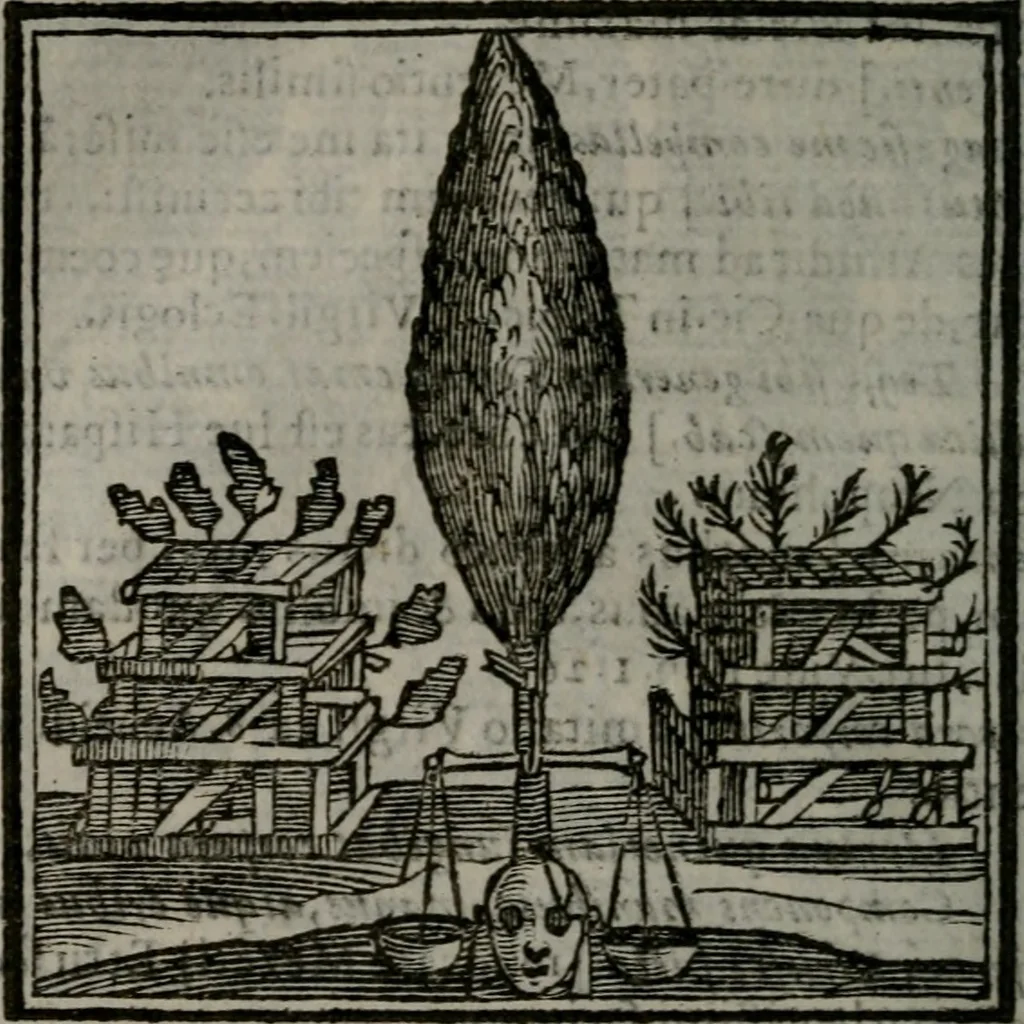 An illustration from Emblemata v. cl. Andreae Alciati : cu imaginibus plerisque restitutis ad mentem auctoris, 1618, leaf 393