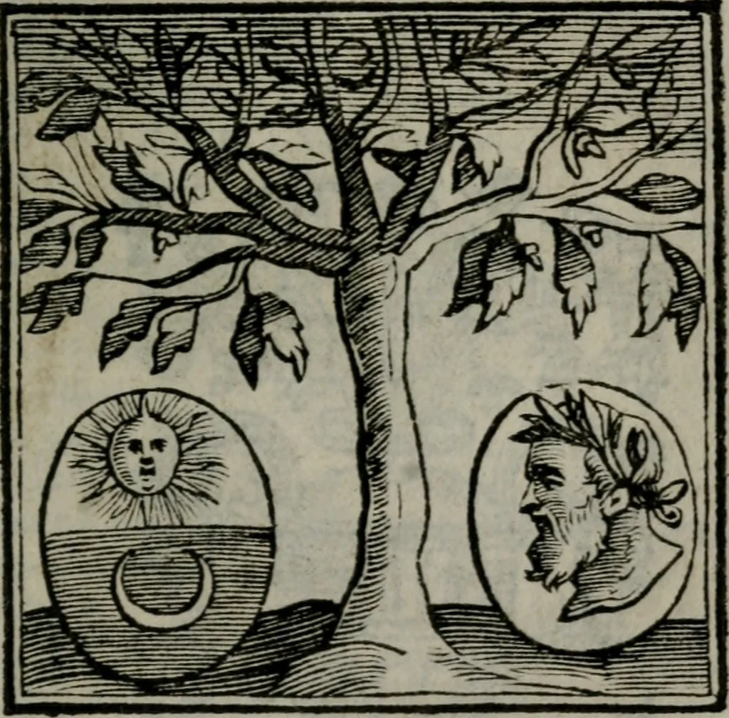 An illustration from Emblemata v. cl. Andreae Alciati : cu imaginibus plerisque restitutis ad mentem auctoris, 1618, leaf 408
