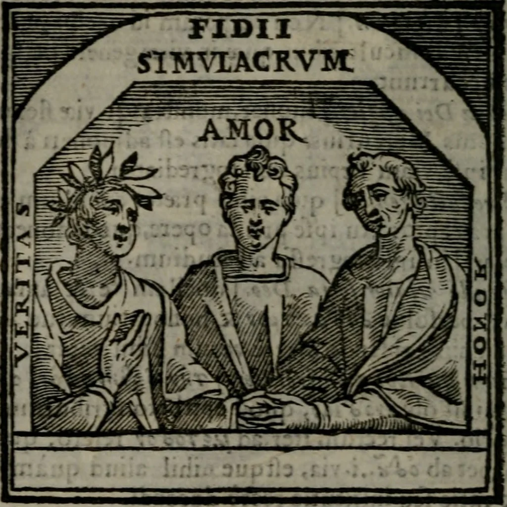 An illustration from Emblemata v. cl. Andreae Alciati : cu imaginibus plerisque restitutis ad mentem auctoris, 1618, leaf 71