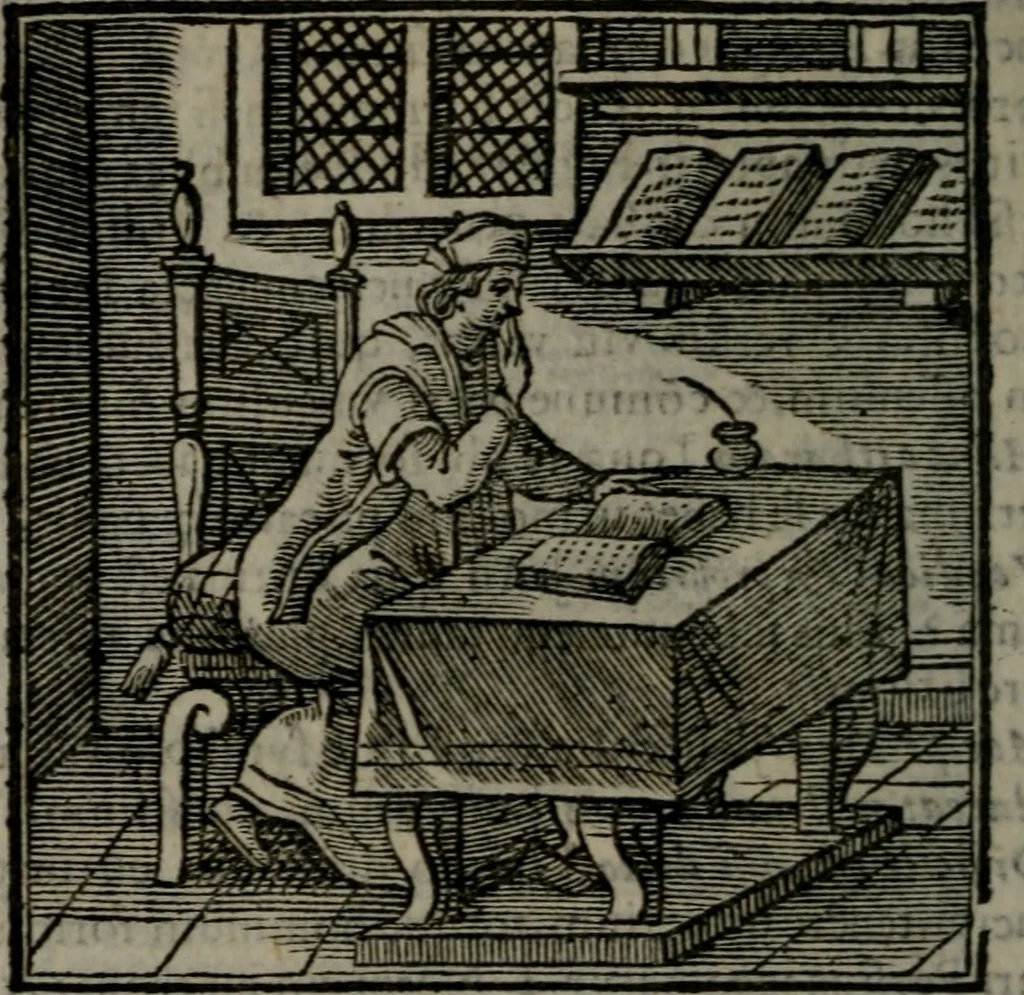 An illustration from Emblemata v. cl. Andreae Alciati : cu imaginibus plerisque restitutis ad mentem auctoris, 1618, leaf 75