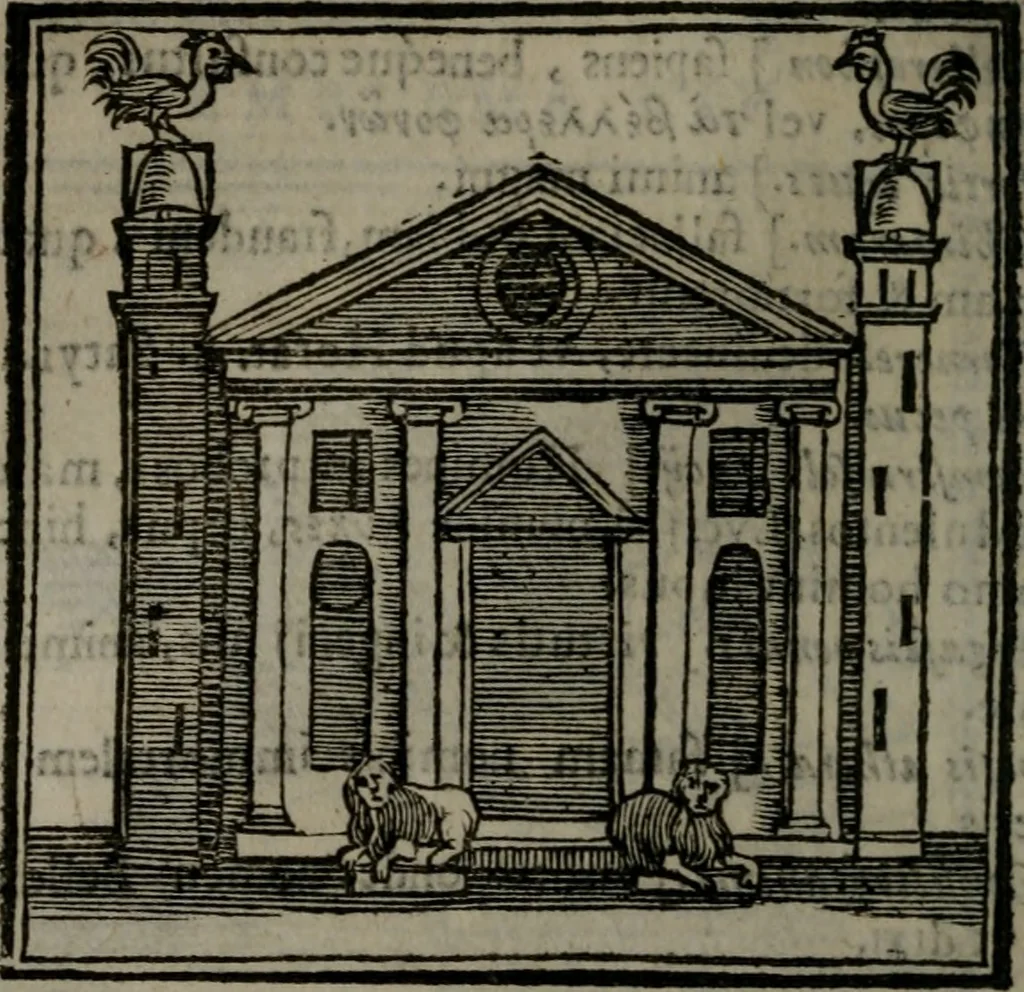 An illustration from Emblemata v. cl. Andreae Alciati : cu imaginibus plerisque restitutis ad mentem auctoris, 1618, leaf 83