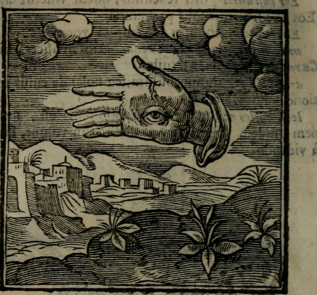 An illustration from Emblemata v. cl. Andreae Alciati : cu imaginibus plerisque restitutis ad mentem auctoris, 1618, leaf 85