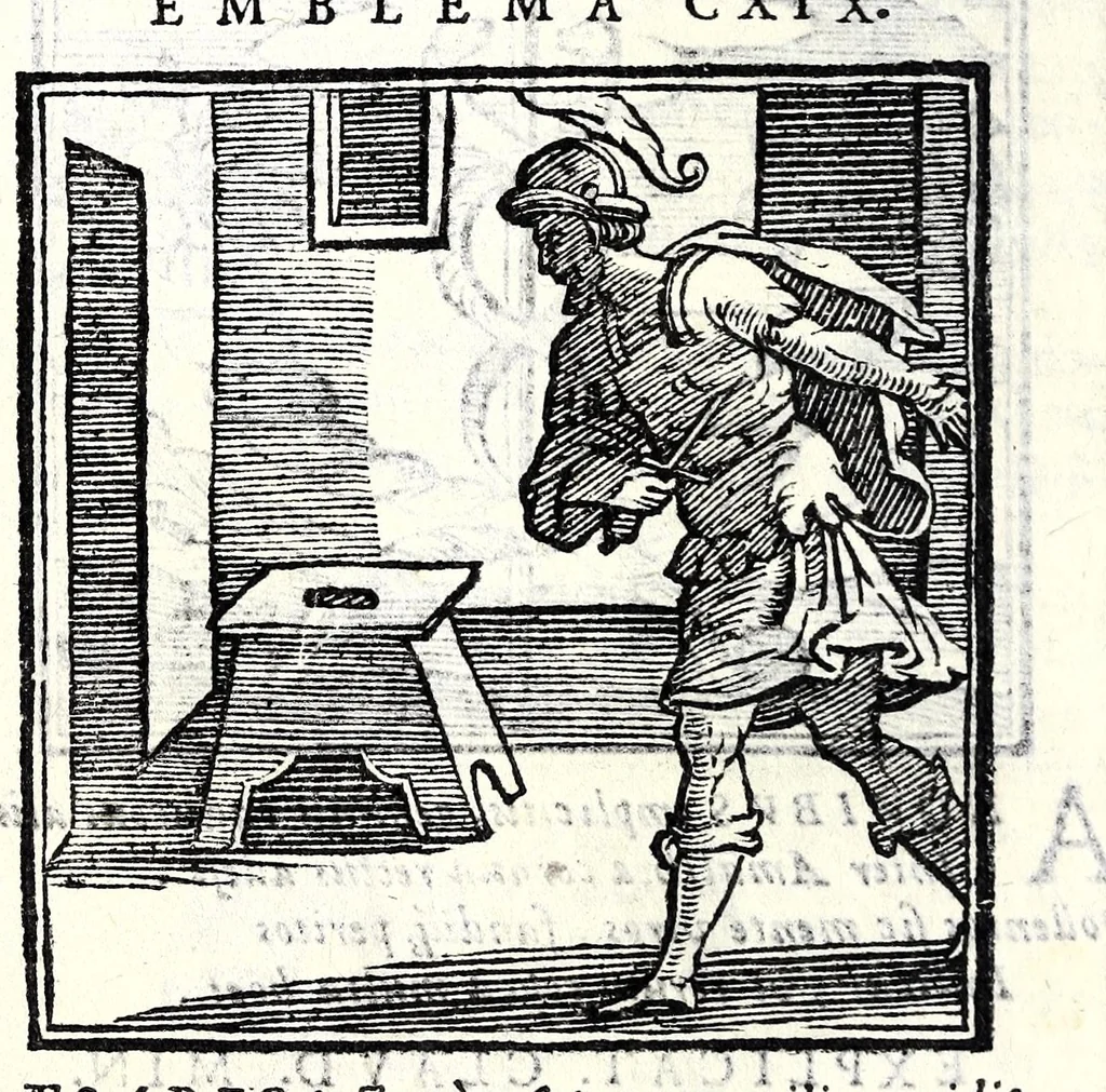 An illustration from Emblemata v. cl. Andreae Alciati : cu[m] imaginibus plerisque restitutis ad mentem auctoris, 1618, leaf 270