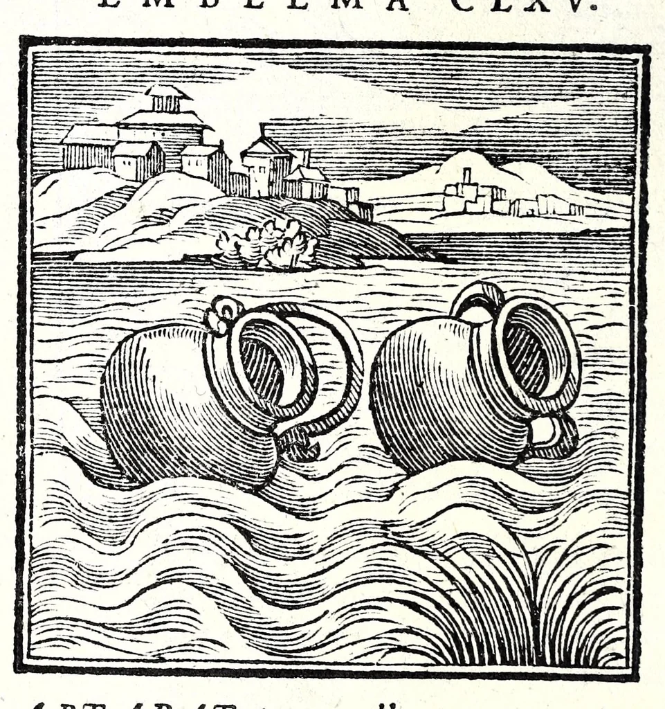 An illustration from Emblemata v. cl. Andreae Alciati : cu[m] imaginibus plerisque restitutis ad mentem auctoris, 1618, leaf 352