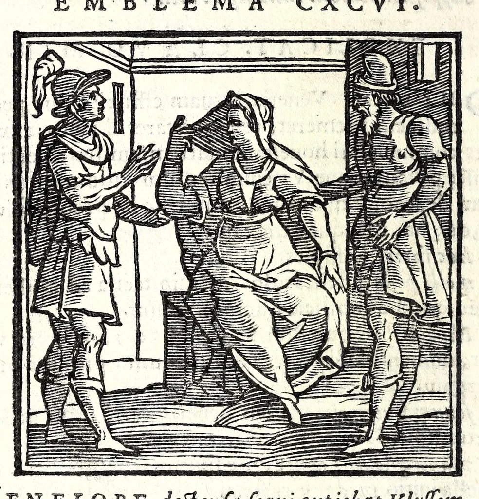 An illustration from Emblemata v. cl. Andreae Alciati : cu[m] imaginibus plerisque restitutis ad mentem auctoris, 1618, leaf 412