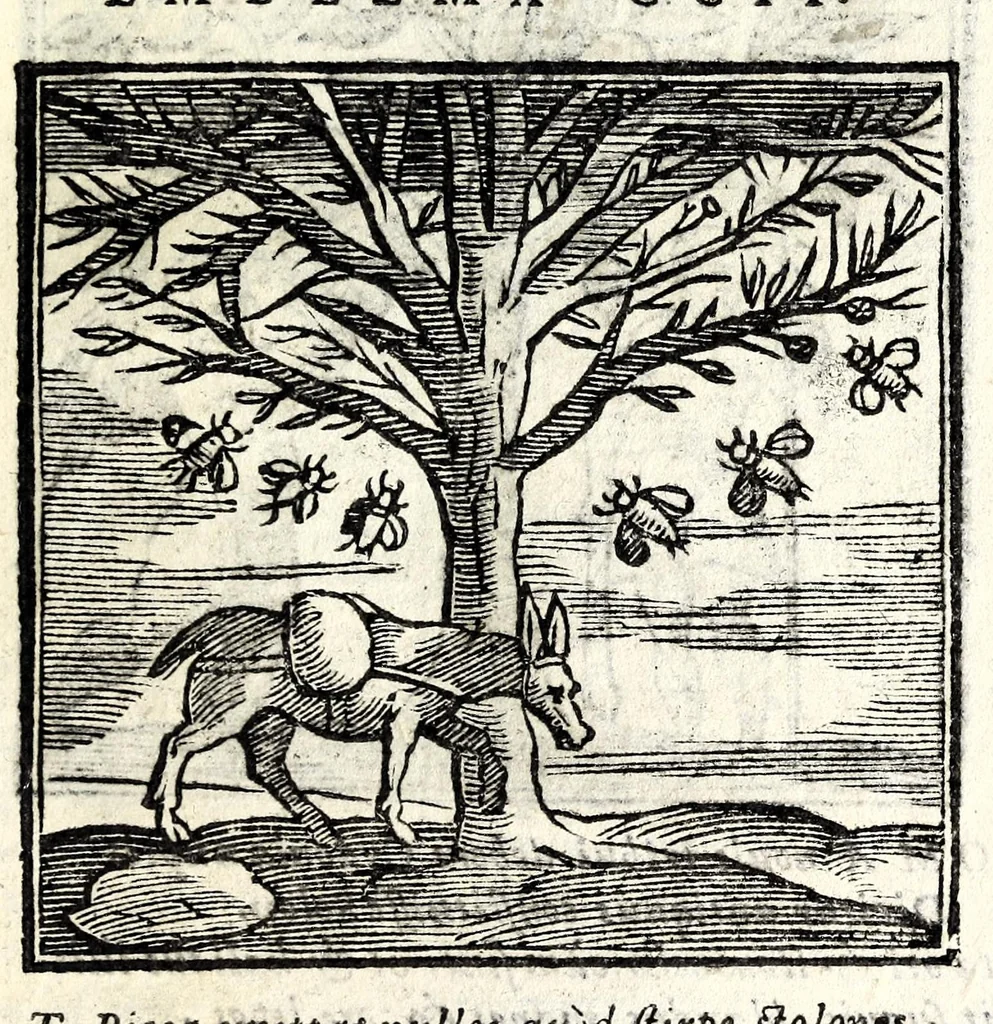 An illustration from Emblemata v. cl. Andreae Alciati : cu[m] imaginibus plerisque restitutis ad mentem auctoris, 1618, leaf 421