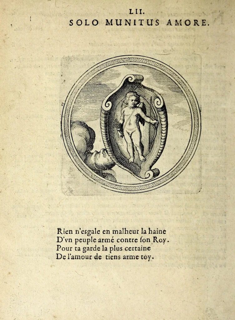 An illustration from Emblematum ethico-politicorum centuria Iulii Guilielmi Zincgrefii, 1624, leaf 124