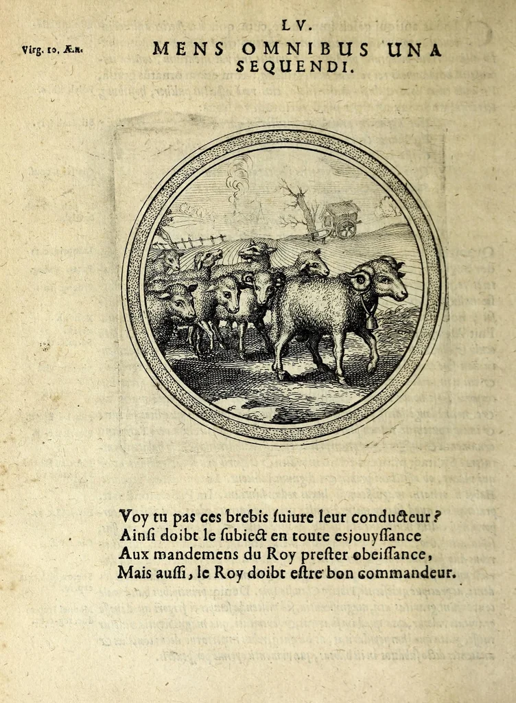 An illustration from Emblematum ethico-politicorum centuria Iulii Guilielmi Zincgrefii, 1624, leaf 130