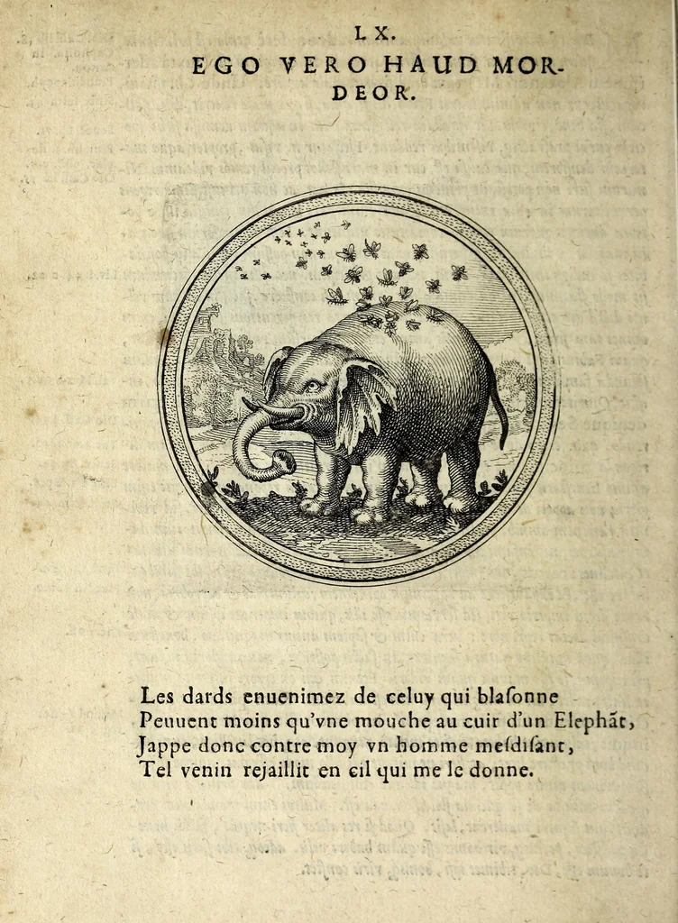 An illustration from Emblematum ethico-politicorum centuria Iulii Guilielmi Zincgrefii, 1624, leaf 140