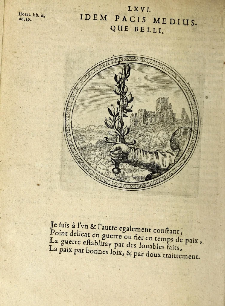 An illustration from Emblematum ethico-politicorum centuria Iulii Guilielmi Zincgrefii, 1624, leaf 152