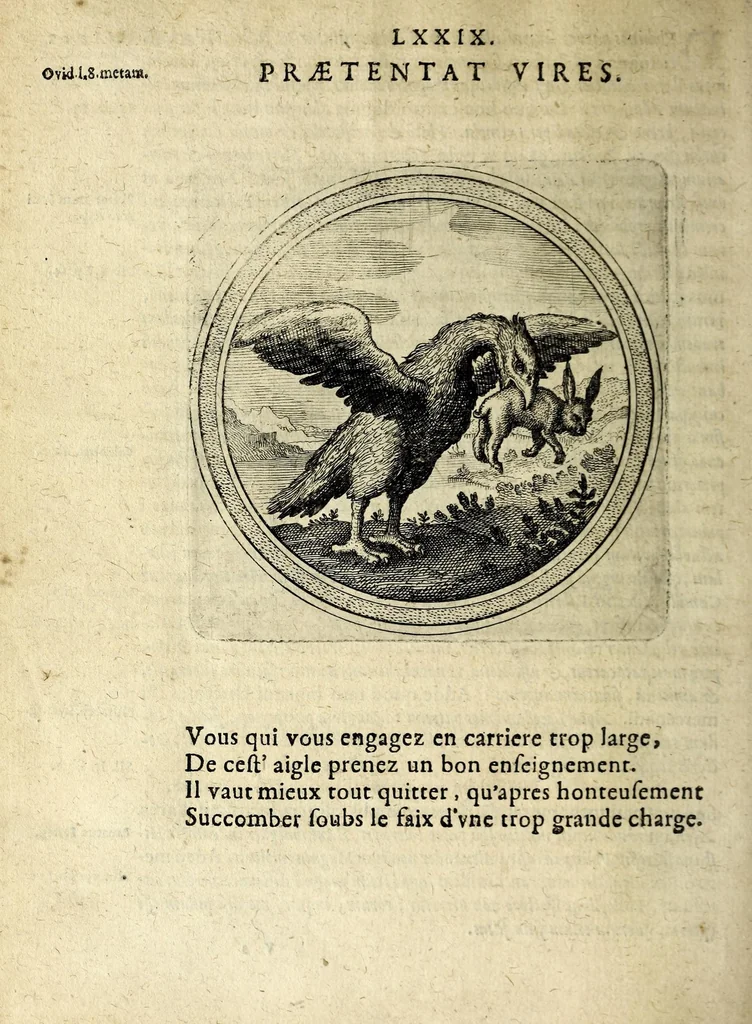 An illustration from Emblematum ethico-politicorum centuria Iulii Guilielmi Zincgrefii, 1624, leaf 178